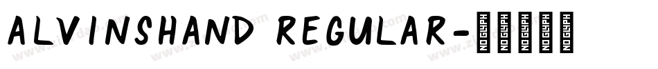 AlvinsHand Regular字体转换